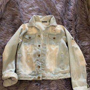 Ripped jean jacket
